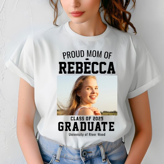 Proud Mom Class of 2025 Afstuderen Parent Custom T-shirt