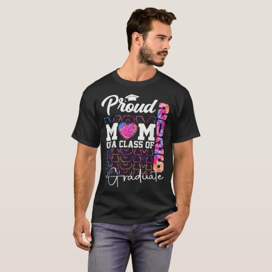 Proud Mom Class of 2026 Afstuderen Senior 2026 Str T-shirt (Voorkant volledig)