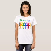 Proud MOM Gay Pride Rainbow Ballet Silhouettes T-shirt (Voorkant volledig)