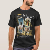 Proud Mom Gold Afstuderen Fotocollage Afstuderen T-shirt (Voorkant)