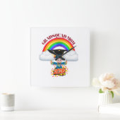 Proud Mom Grad Squad 2026 Vierkante Klok (Huis)