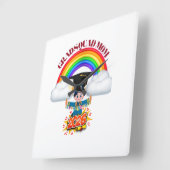 Proud Mom Grad Squad 2026 Vierkante Klok (Hoek)