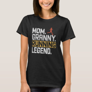 Proud Mom Granny Running Legend Grappige Retro T-shirt
