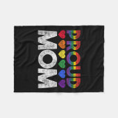 Proud Mom Lgbt  Fleece Deken (Voorkant (Horizontaal))