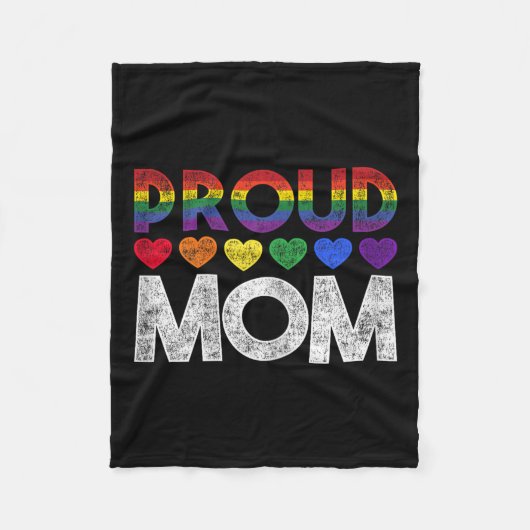 Proud Mom Lgbt  Fleece Deken (Voorkant)