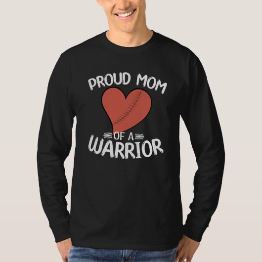 Proud Mom of a Heart Warrior CHD Surgery CHD Aware T-shirt (Voorkant)