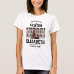 Proud Mom Senior Custom Year Graduate Parent T-shirt<br><div class="desc">Celebrate your child's achievement with the Proud Mother Mom Year Senior Graduate Parent Custom T-Shirt. Perfect for graduation ceremonies,  family gatherings,  or everyday wear,  this personalized tee lets you proudly support your graduate in style. A meaningful keepsake for this special milestone.</div>