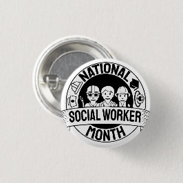 Proud Motivation National Social Worker Month Ronde Button 3,2 Cm