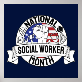 Proud Motivation National Social Worker Month US Poster