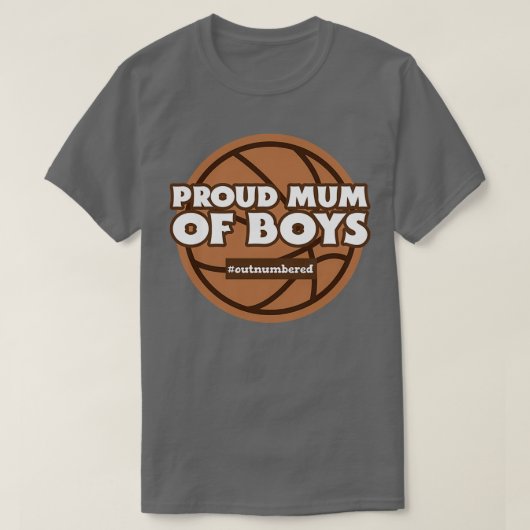 Proud mum van jongens Basketball Aantal moeders D T-shirt (Design voorkant)