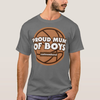 Proud mum van jongens Basketball Aantal moeders D T-shirt