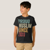 Proud Muslim Since 2011 Embracing Islamic Faith Ne T-shirt (Voorkant volledig)