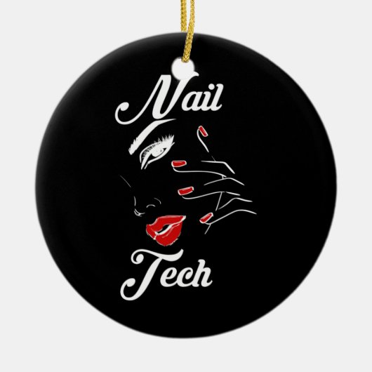 Proud Nail Tech Keramisch Ornament (Voorkant)