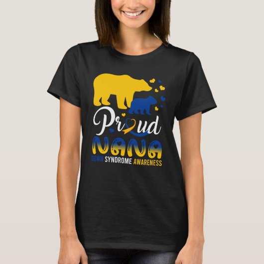 Proud Nana Beer Family Matching Down Syndrome T21 T-shirt (Voorkant)