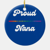 Proud Nana Gay Pride LGTB LGTBQ Rainbow Grandma Keramisch Ornament (Achterkant)