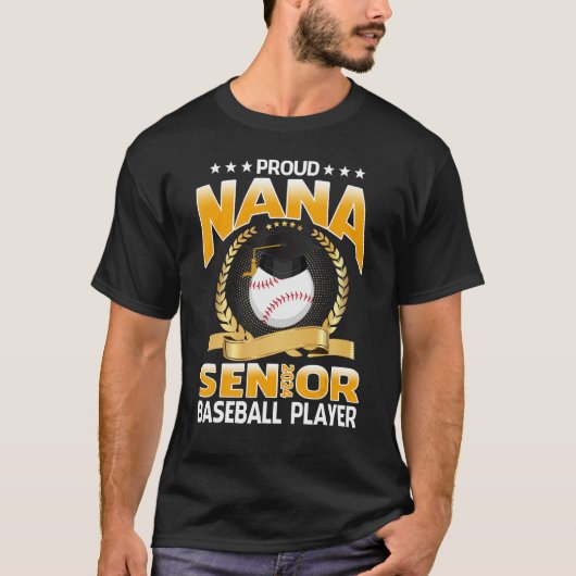 Proud Nana Senior Class Of 2024 Baseball Player T-shirt (Voorkant)