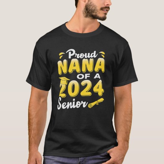 Proud Nana van een Afstuderen van hooggeplaatste F T-shirt (Voorkant)