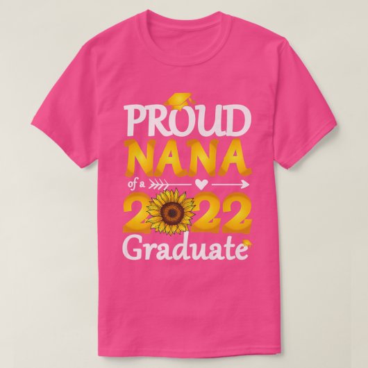 Proud Nana van een Afstuderen zonnebloempitten van T-shirt (Design voorkant)