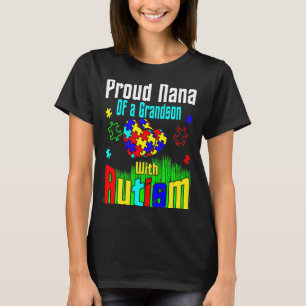 Proud Nana van een kleinzoon met autisme T-shirt
