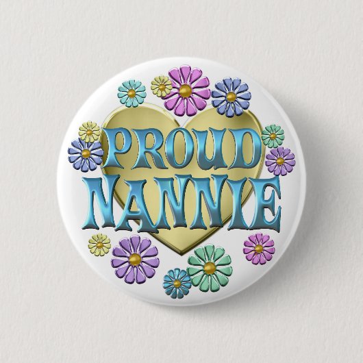 PROUD NANNIE RONDE BUTTON 5,7 CM (Voorkant)