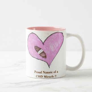 Proud Nannie van een CHD-wonder! Tweekleurige Koffiemok