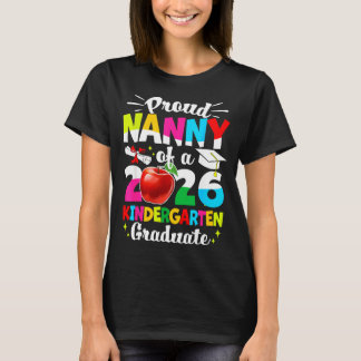 Proud nanny of a class of 2026 graduate kids t-shirt