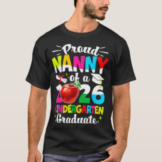 Proud nanny of a class of 2026 graduate kids t-shirt