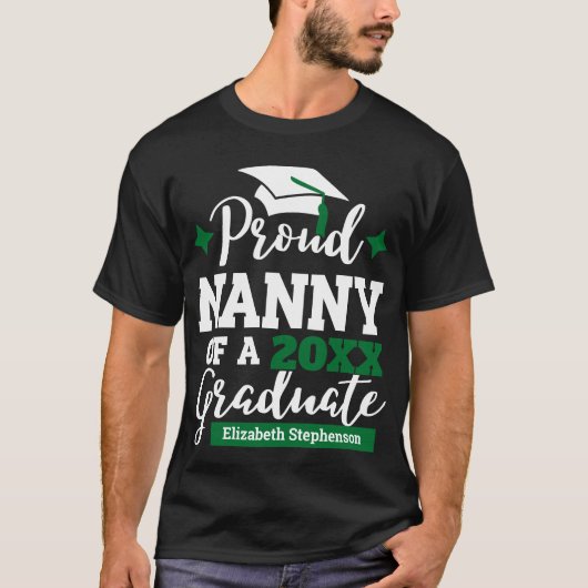 Proud Nanny van een 2023 afstuderen familie matchi T-shirt (Voorkant)