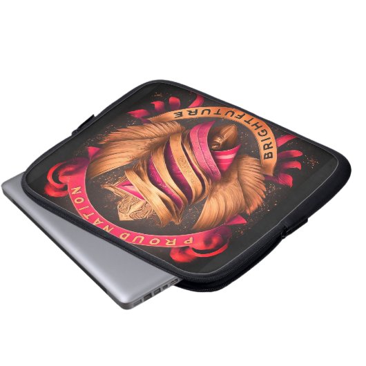 Proud Nation Bright Future Electronics Bag Laptop Sleeve (Voorkant onderkant)