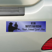 Proud National Guard Mam Bumpersticker (Op auto)