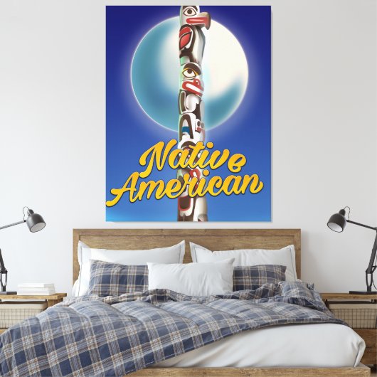 Proud Native American Canvas Afdruk (Insitu (Slaapkamer))