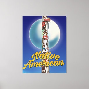 Proud Native American Canvas Afdruk