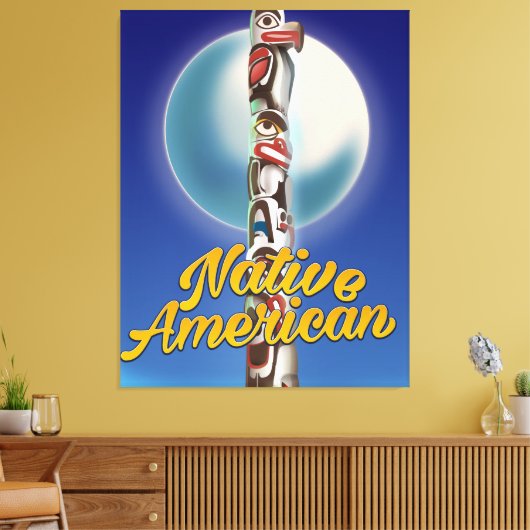 Proud Native American Canvas Afdruk (Insitu (Woonkamer))