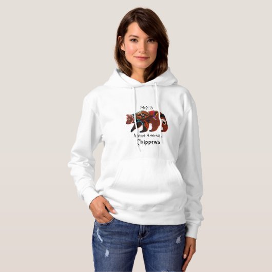 Proud Native American Chippewa Brave Beer Hoodie (Voorkant volledig)