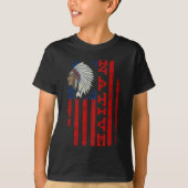 Proud Native American Day  Amerikaanse vlag T-shirt (Voorkant)
