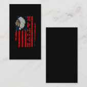 Proud Native American Day Amerikaanse vlag Visitekaartje (Voorkant / Achterkant)