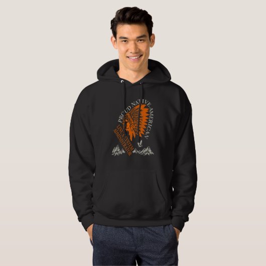 Proud Native American Job Linux System Administrat Hoodie (Voorkant volledig)
