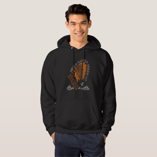 Proud Native American Job Reservations Manager Hoodie (Voorkant volledig)