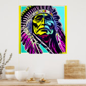 PROUD NATIVE AMERICAN POSTER (Keuken)