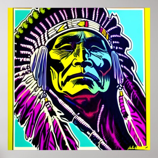 PROUD NATIVE AMERICAN POSTER (Voorkant)