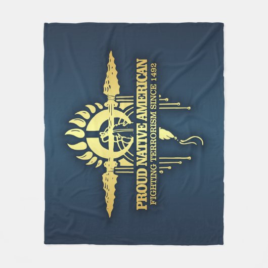 Proud Native American (terrorismebestrijding) Fleece Deken (Voorkant)