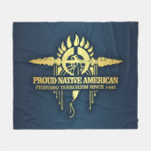 Proud Native American (terrorismebestrijding) Fleece Deken (Voorkant (Horizontaal))