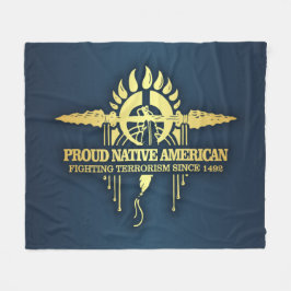 Proud Native American (terrorismebestrijding) Fleece Deken