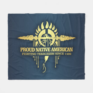 Proud Native American (terrorismebestrijding) Fleece Deken