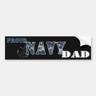 Proud Navy Dad Bumpersticker