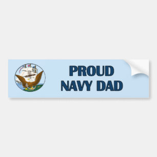 Proud Navy Dad-Bumpersticker Bumpersticker