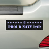 Proud Navy Dad Stars Bumpersticker (Op auto)