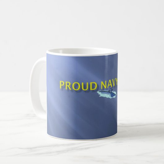Proud Navy Dad Submarine Mok (Voorkant links)