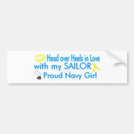 Proud Navy Girlie Bumpersticker