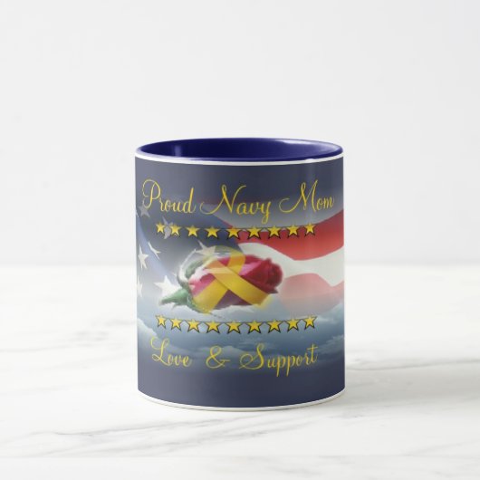 Proud Navy Mam Coffee Mok (Midden)